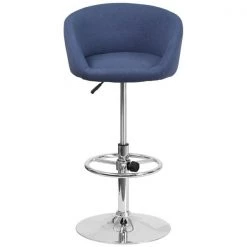 Flash Furniture Blue Fabric Barstool, Adj Height, Backrest: Barrel Back 19 Flash Furniture Blue Fabric Barstool, Adj Height, Backrest: Barrel Back -Kitchen & Dining Furniture Sales Store Grainger CHxxTC3xx1066LxxBLFABxxGGxxinset3xx359ee3