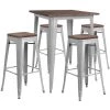 Flash Furniture Square Silver Metal Bar Set, 31.5 -Kitchen & Dining Furniture Sales Store Grainger CHxxWDxxTBCHxx6xxGGxx847b57