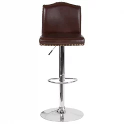 Flash Furniture Brown Leather Barstool -Kitchen & Dining Furniture Sales Store Grainger DSxx8111xxBRNxxGGxxinset3