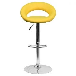 Flash Furniture Yellow Vinyl Barstool, Adj Height, Seat Height Range: 24" to 32-3/4" -Kitchen & Dining Furniture Sales Store Grainger DSxx811xxYELxxGGxxinset3xx99848d