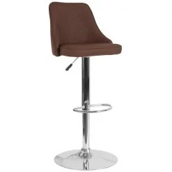 Flash Furniture Chair, Trieste, Adj Barstool, Brown Fabric -Kitchen & Dining Furniture Sales Store Grainger DSxx8121AxxBRNxxFxxGGxx8ac0ae