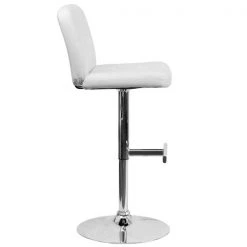 Flash Furniture White Vinyl Barstool, Adj Height, Backrest: Tufted -Kitchen & Dining Furniture Sales Store Grainger DSxx829xxWHxxGGxxinset1xx83a5a0