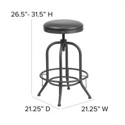 Flash Furniture Stool, 440 lb., Black, 21" Seat W -Kitchen & Dining Furniture Sales Store Grainger ETxxBR542xx230xxGGxxDIMSxx524ab3