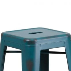 Flash Furniture Distressed Blue-Tl Metal Stool -Kitchen & Dining Furniture Sales Store Grainger ETxxBT3503xx30xxKBxxGGxxinset5xx35ec03