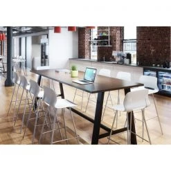 Rectangle KFI Midtown 3 x 7 FT Conference Table, Fashion Grey Finish, Bistro Height, 36 W, 84 L