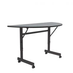 Correll, Inc. Deluxe Adjustable Height Flip Top Training Table, 24" W, 48" L, Melamine Laminate Top, Gray Granite -Kitchen & Dining Furniture Sales Store Grainger FT2448MRxx15xx02xx2e8c2e