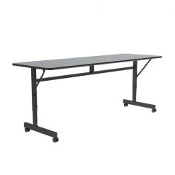 Correll, Inc. Deluxe Adjustable Height Flip Top Training Table, 24" W, 72" L, Melamine Laminate Top, Gray Granite 12 Correll, Inc. Deluxe Adjustable Height Flip Top Training Table, 24" W, 72" L, Melamine Laminate Top, Gray Granite -Kitchen & Dining Furniture Sales Store Grainger FT2472Mxx15xx02xxe7ed27