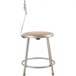 National Public Seating Round Stool with Backrest, Height 18"Gray -Kitchen & Dining Furniture Sales Store Grainger G7347575xx03xx5aff65