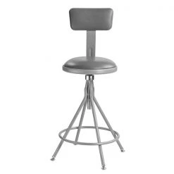 National Public Seating Round Stool with Backrest, Height 24" to 28"Gray 11 National Public Seating Round Stool with Backrest, Height 24" to 28"Gray -Kitchen & Dining Furniture Sales Store Grainger G7614984xx02xx582043