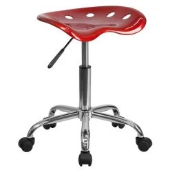 Flash Furniture Tractor Seat w/Chrome Frame, Wine Red -Kitchen & Dining Furniture Sales Store Grainger LFxx214AxxWINEREDxxGGxx85e4ff