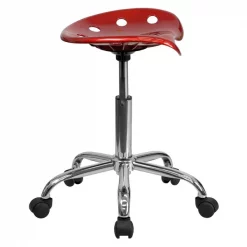 Flash Furniture Tractor Seat w/Chrome Frame, Wine Red -Kitchen & Dining Furniture Sales Store Grainger LFxx214AxxWINEREDxxGGxxinset1xxbf3133