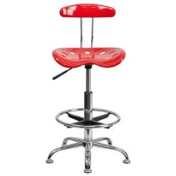 Flash Furniture Tractor Seat Stool, Red -Kitchen & Dining Furniture Sales Store Grainger LFxx215xxREDxxGGxxinset3xx84bf23
