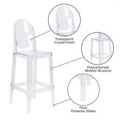 Flash Furniture Ghost Barstool, Oval Back -Kitchen & Dining Furniture Sales Store Grainger OWxxGHOSTBACKxx29xxGGxxinset4xx480c6d