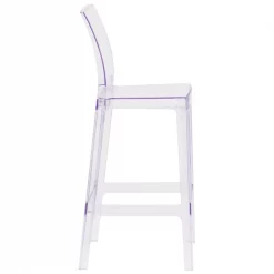 Flash Furniture Ghost Barstool, Square Back -Kitchen & Dining Furniture Sales Store Grainger OWxxSQUAREBACKxx29xxGGxxinset1xx24fe7f