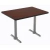 Rectangle KFI Mode 30" x 60" Conference Table, Mahogany Finish, Silver T-leg Base, Bistro Height 1 Rectangle KFI Mode 30" x 60" Conference Table, Mahogany Finish, Silver T-leg Base, Bistro Height -Kitchen & Dining Furniture Sales Store Grainger T3060 B2065 SL MH 1