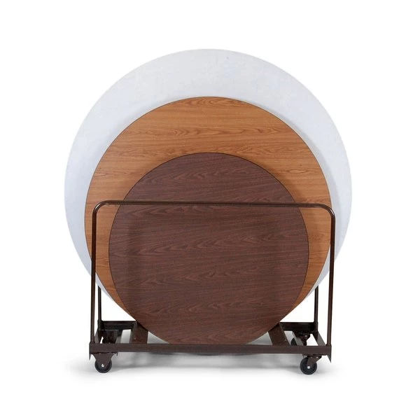 Correll, Inc. Table Truck for Round Folding Tables, 28" W, 48" L, Walnut 7 Correll, Inc. Table Truck for Round Folding Tables, 28" W, 48" L, Walnut - Image 5