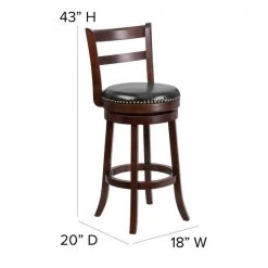 Flash Furniture Wood Barstool, Cappuccino, 30" -Kitchen & Dining Furniture Sales Store Grainger TAxx16029xxCAxxGGxxDIMSxx04b898