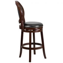 Flash Furniture Wood Stool, Cappuccino, 30", Caster Type: Glides -Kitchen & Dining Furniture Sales Store Grainger TAxx550130xxCAxxGGxxinset1xxec3642