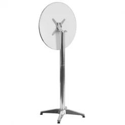 Flash Furniture Fold Bar Table, Aluminum, Round, 25.5", 23.25" W, 23.25" L, 45" H, Metal Top, Grey -Kitchen & Dining Furniture Sales Store Grainger TLHxx059AxxGGxxinset1xxf0c5d5