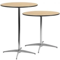 Flash Furniture Pub Table w/2 Columns, Round, 30", 30" W, 30" L, 42" H, Wood Top, Wood Grain 18 Flash Furniture Pub Table w/2 Columns, Round, 30", 30" W, 30" L, 42" H, Wood Top, Wood Grain -Kitchen & Dining Furniture Sales Store Grainger XAxx30xxCOTAxxGGxxinset1xxccb8fc