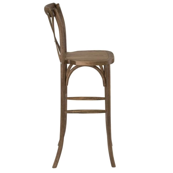 Flash Furniture Barstool, Antique, Cross Back 10 Flash Furniture Barstool, Antique, Cross Back - Image 8