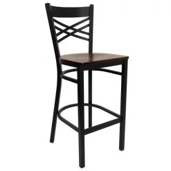 Flash Furniture Restaurant Stool, X Back, Mahogany Seat 11 Flash Furniture Restaurant Stool, X Back, Mahogany Seat -Kitchen & Dining Furniture Sales Store Grainger XUxx6F8BXBKxxBARxxMAHWxxGGxx200f60