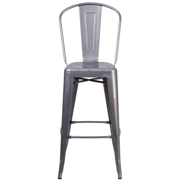 Flash Furniture Metal Indoor Stool, Backless, Clear, 30" 9 Flash Furniture Metal Indoor Stool, Backless, Clear, 30" - Image 7