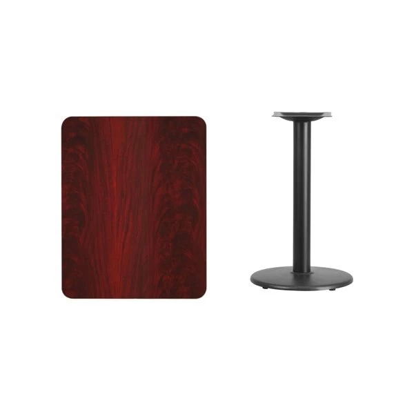 Flash Furniture Rectangle Laminate Table, 24" W, 30" L, 31.125" H, Laminate Top, Wood Grain 4 Flash Furniture Rectangle Laminate Table, 24" W, 30" L, 31.125" H, Laminate Top, Wood Grain - Image 2