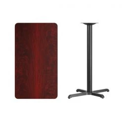 Flash Furniture Rectangle Laminate Table, 24" W, 42" L, 43.125" H, Laminate Top, Wood Grain -Kitchen & Dining Furniture Sales Store Grainger XUxxMAHTBxx2442xxT2230BxxGGxxinset1xx23156b