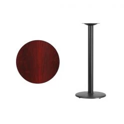 Flash Furniture Round Mahogany Laminate Table w/Rnd Base, 24", 24" W, 24" L, 43.125" H, Laminate Top, Wood Grain -Kitchen & Dining Furniture Sales Store Grainger XUxxRDxx24xxMAHTBxxTR18BxxGGxxinset1xxff9dfd