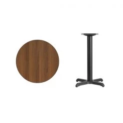 Flash Furniture Round Walnut Table Top, Round w/X-Base, 24", 24" W, 24" L, 31.125" H, Laminate Top, Wood Grain -Kitchen & Dining Furniture Sales Store Grainger XUxxRDxx24xxWALTBxxT2222xxGGxxinset1xx83ea1d