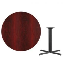 Flash Furniture Round Mahogany Laminate Table w/Rnd Base, 42", 42" W, 42" L, 31.125" H, Laminate Top, Wood Grain -Kitchen & Dining Furniture Sales Store Grainger XUxxRDxx42xxMAHTBxxT3333xxGGxxinset1xxcf9745
