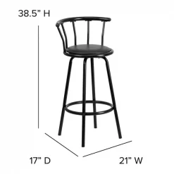 Flash Furniture Swivel Barstool, Mtl, Crown Back, Blk Seat -Kitchen & Dining Furniture Sales Store Grainger YBxxYxxJ909xxKDxxGGxxDIMSxxc12f5a