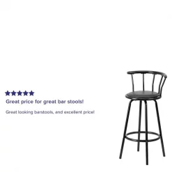 Flash Furniture Swivel Barstool, Mtl, Crown Back, Blk Seat -Kitchen & Dining Furniture Sales Store Grainger YBxxYxxJ909xxKDxxGGxxREVIEWxx0b9a07