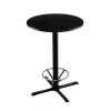 Holland Bar Stool Co. 42" 211 Black Table, 30" dia. Top, Foot Ring -Kitchen & Dining Furniture Sales Store Holland20Bar20Stool20Co 211 30BW30R BlkFTRG