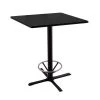 Holland Bar Stool Co. 42" 211 Black Table, 36" x 36" Square Top, Foot Ring -Kitchen & Dining Furniture Sales Store Holland20Bar20Stool20Co 211 30BW36SQ BlkFTRG 1