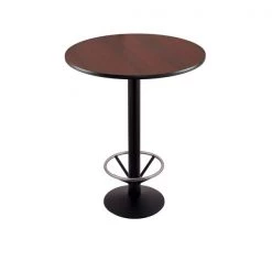 Holland Bar Stool Co. 42" 214 Black Table, 30" dia. Top, Foot Ring -Kitchen & Dining Furniture Sales Store Holland20Bar20Stool20Co 214 16BW30R MFTRG 1