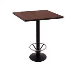Holland Bar Stool Co. 42" 214 Black Table, 30" x 30" Square Top, Foot Ring -Kitchen & Dining Furniture Sales Store Holland20Bar20Stool20Co 214 16BW30SQ MFTRG