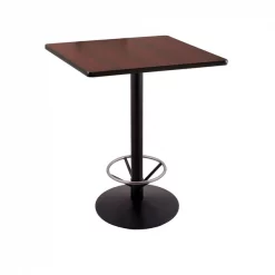 Holland Bar Stool Co. 42" 214 Black Table 30" x 30" Square Top, Foot Ring -Kitchen & Dining Furniture Sales Store Holland20Bar20Stool20Co 214 22BW30SQ MFTRG