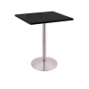 Holland Bar Stool Co. 42" 214 Stainless Table, 30" x 30" Square Top -Kitchen & Dining Furniture Sales Store Holland20Bar20Stool20Co 214 22SS30SQ Blk
