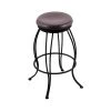 Holland Bar Stool Co. 30" Swivel Bar Stool, Black Wrinkle, Dark Cherry Oak Seat -Kitchen & Dining Furniture Sales Store Holland20Bar20Stool20Co 3000BWDCOak