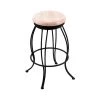 Holland Bar Stool Co. 30" Swivel Bar Stool, Black Wrinkle, Nat Maple Seat -Kitchen & Dining Furniture Sales Store Holland20Bar20Stool20Co 3000BWNatMpl