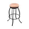 Holland Bar Stool Co. 30" Swivel Bar Stool, Black Wrinkle, Nat Oak Seat -Kitchen & Dining Furniture Sales Store Holland20Bar20Stool20Co 3000BWNatOak