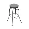 Holland Bar Stool Co. 30" Swivel Bar Stool, Black Wrinkle, Canter Grey Seat -Kitchen & Dining Furniture Sales Store Holland20Bar20Stool20Co 3020BW007