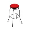 Holland Bar Stool Co. 30" Swivel Bar Stool, Black Wrinkle, Canter Red Seat -Kitchen & Dining Furniture Sales Store Holland20Bar20Stool20Co 3020BW011