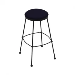 Kitchen & Dining Furniture Sales Store 27 Holland Bar Stool Co. 25" Stationary Counter Stool, Black Wrinkle, Canter Twilight Seat