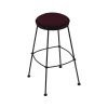Holland Bar Stool Co. 25" Stationary Counter Stool, Black Wrinkle, Canter Bordeaux Seat -Kitchen & Dining Furniture Sales Store Holland20Bar20Stool20Co 3030BW005