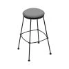 Holland Bar Stool Co. 30" Stationary Bar Stool, Black Wrinkle, Canter Grey Seat -Kitchen & Dining Furniture Sales Store Holland20Bar20Stool20Co 3030BW007