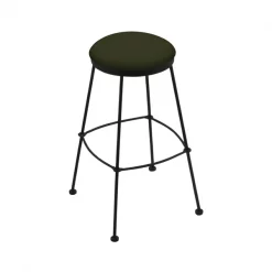Kitchen & Dining Furniture Sales Store 22 Holland Bar Stool Co. 25" Stationary Counter Stool, Black Wrinkle, Canter Pine Seat