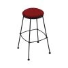 Holland Bar Stool Co. 30" Stationary Bar Stool, Black Wrinkle, Graph Ruby Seat -Kitchen & Dining Furniture Sales Store Holland20Bar20Stool20Co 3030BW016